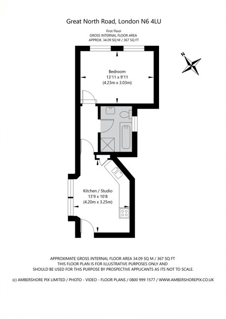 Floorplan of Great North Road, Highgate, London, N6 4LU